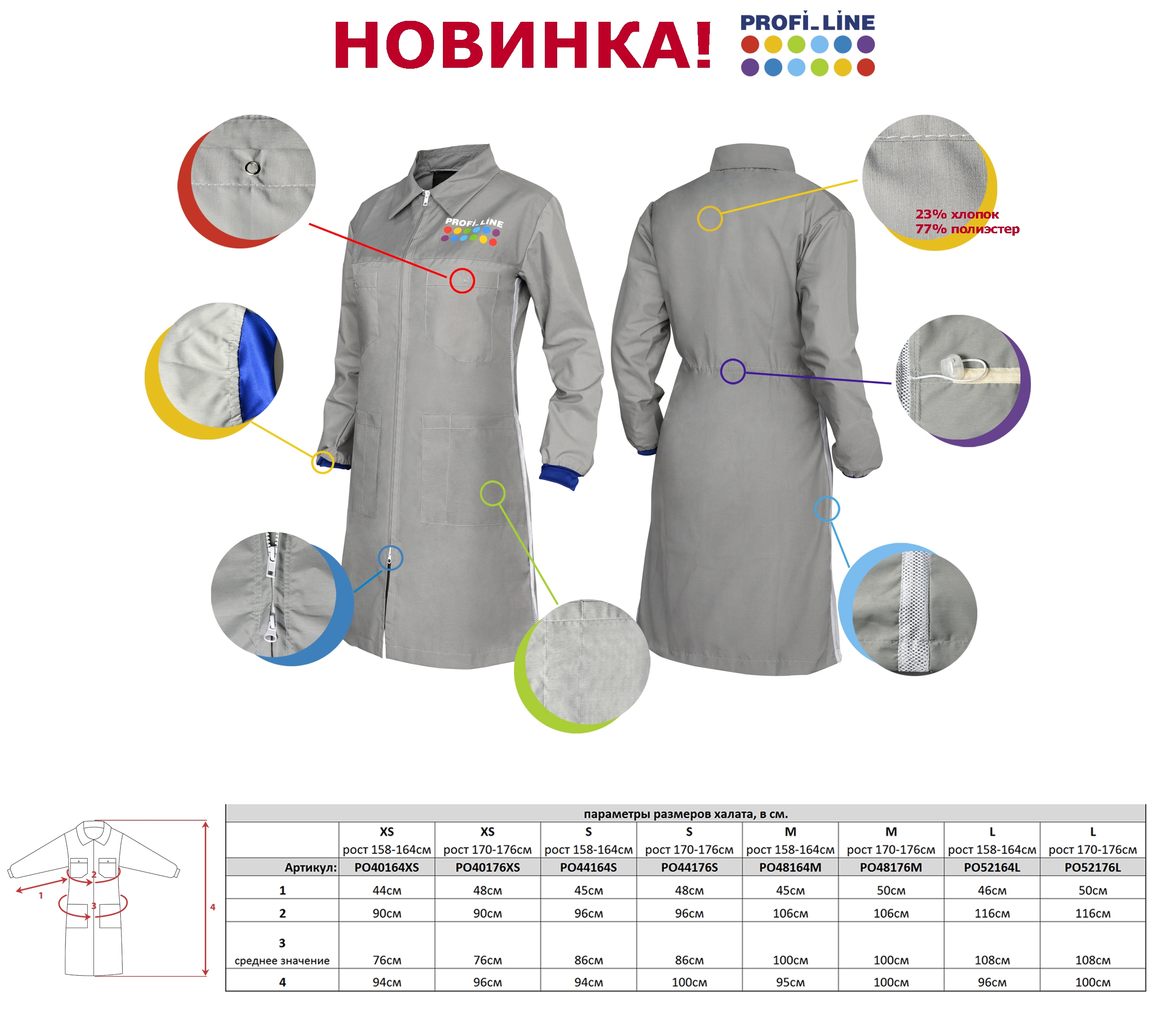 Новинка! Халат колориста с маркировкой PROFI_LINE
